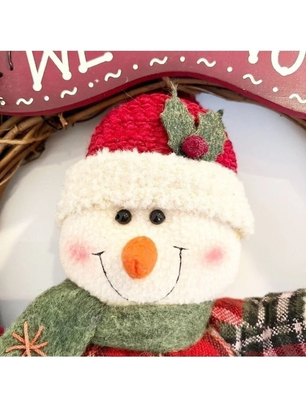 Christmas Wreath Snowman “We Love Snow”